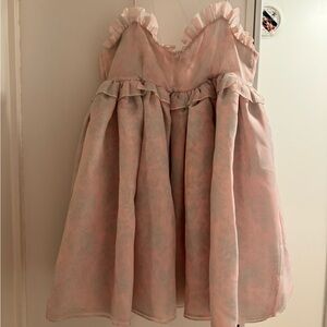 Selkie Blush Pink Dress with Ruffles